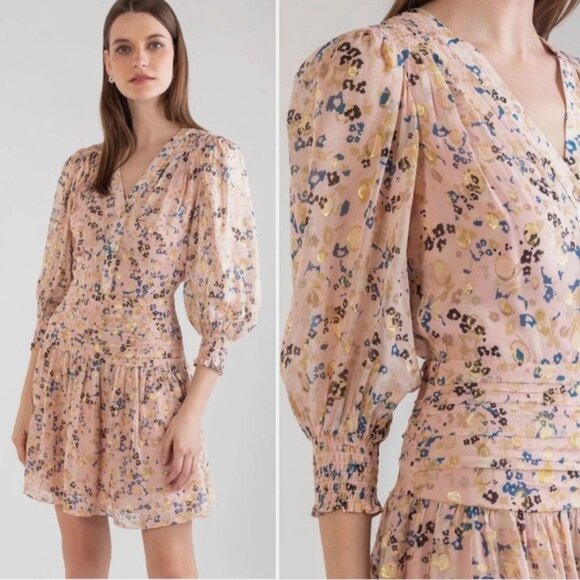 Shoshanna Dresses & Skirts - Shoshanna "Monte" Floral Blush Pink Mini Dress - Size 8 - Like New